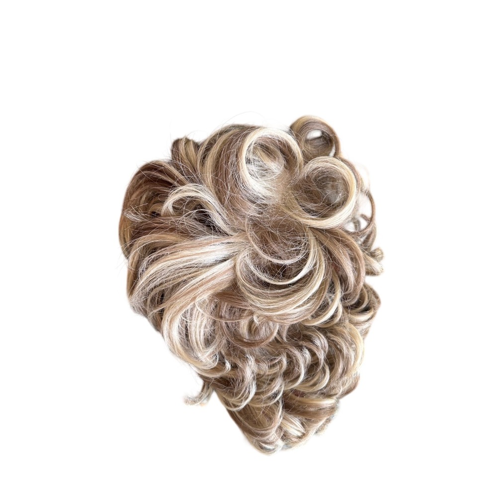 Lion Vintage Honey Blonde Curly‎ Synthetic Hairpiece Hair Updo Attachment